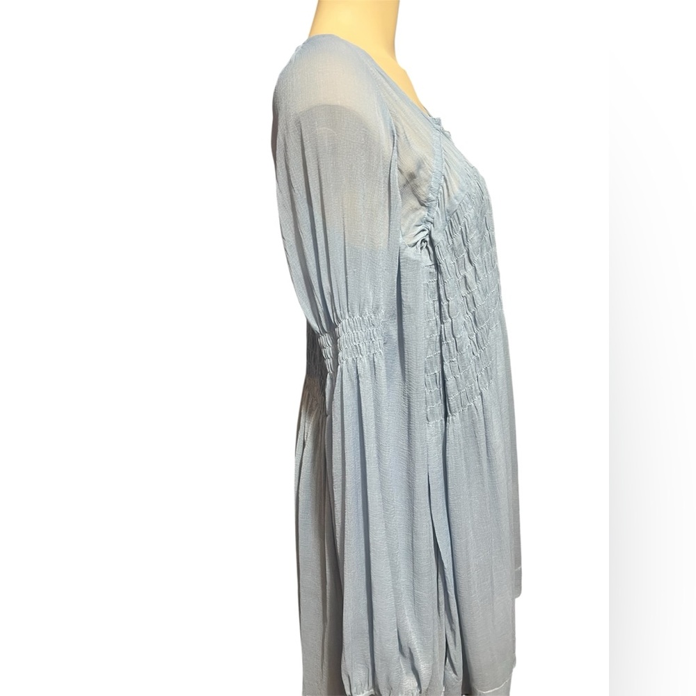 Free People Light Blue Mini Dress with Intimately by Free People Mini Slip - Picture 8 of 16